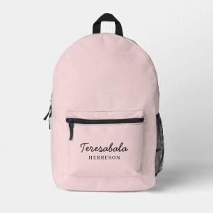 Rosa moderne Brautjungfern-Schrift-Design Bedruckter Rucksack