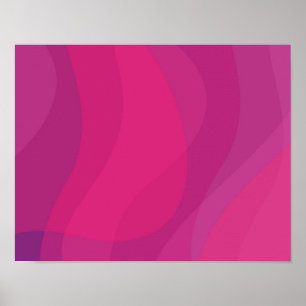 Rosa, moderne, coole, trendige, urbane Wide-Illust Poster