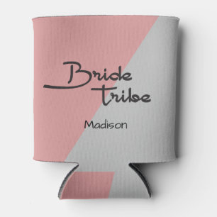 Rosa moderne handgeschriebene Schrift Braut Tribe  Dosenkühler