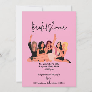rosa moderne Hochzeitseinladungskarte für den Brau Save The Date