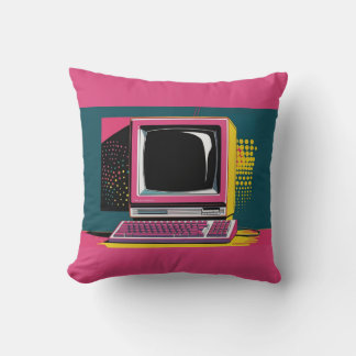 Rosa moderne Kunst Vintage-Computer-Kissen Kissen