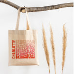 Rosa moderne mädchenhafte Retro-60er Jahre einfach Tragetasche<br><div class="desc">Rosa und rot mädchenhafte Retro einfache 60er Jahre coole vibes bachelorette Wochenende Gastgeschenk Tasche.</div>