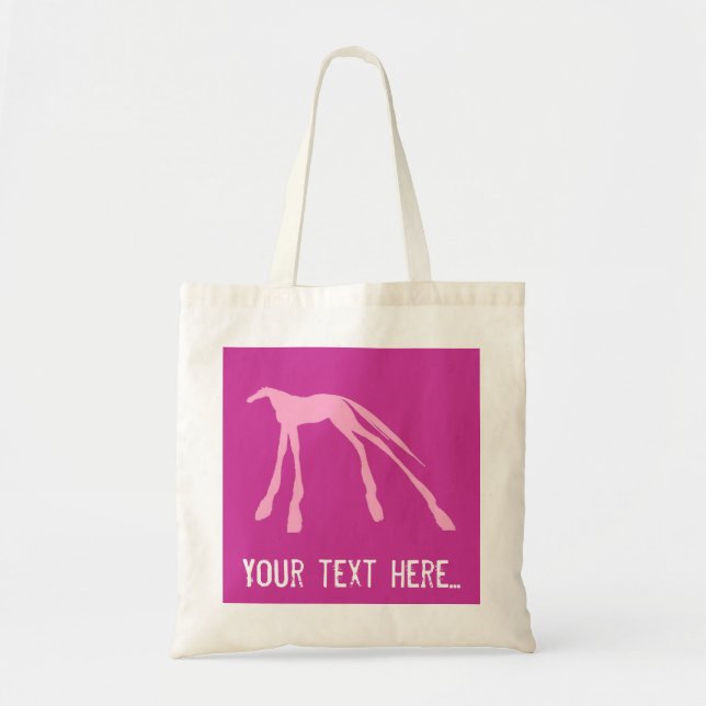 Rosa moderne PferdeTasche Tragetasche (Vorne)
