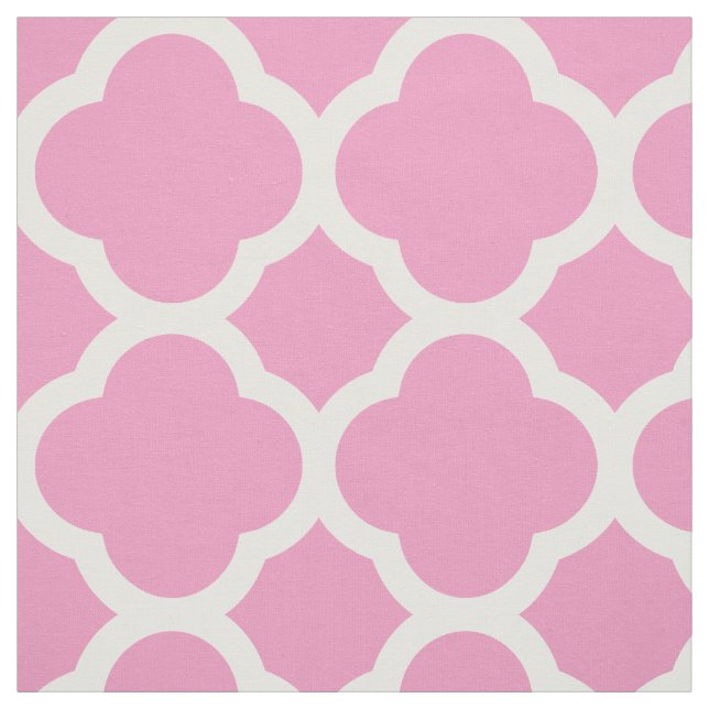 Rosa Moderne Quatrefolie Große Größe Stoff (Muster)