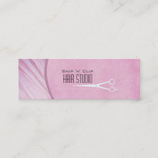 Rosa Moderner Friseur Stylist Salon Mini Visitenkarte