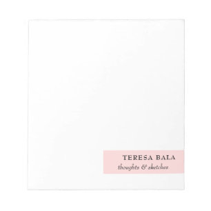 Rosa moderner minimaler femininer Design Notizblock