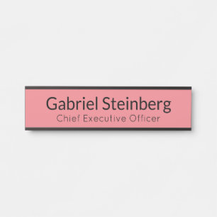 rosa Modernes Berufliches Bürozeichen Türschild