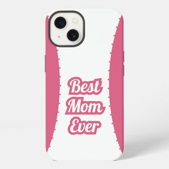 Rosa Modernes iPhone-Case „Beste Mutter überhaupt“ iPhone Hülle (Rückseite)