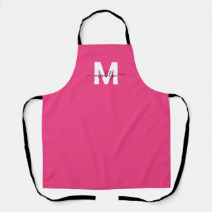 Rosa modernes minimalistisches elegantes Monogramm Schürze