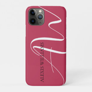 Rosa modernes minimalistisches elegantes Skript Pr Case-Mate iPhone Hülle