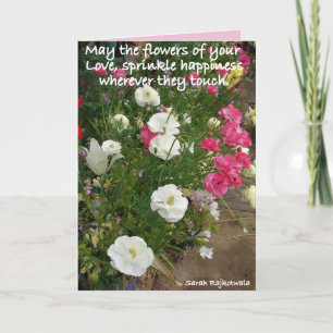 Rosa mögen die Blumen Ihrer Liebe Blumenkarte Karte