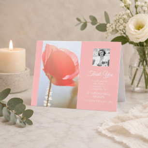 Rosa Mohn Sympathie Dankeskarten Dankeskarte