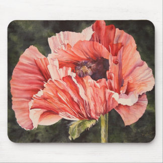 Rosa Mohnblume-botanischer Blumencomputer Mousepad