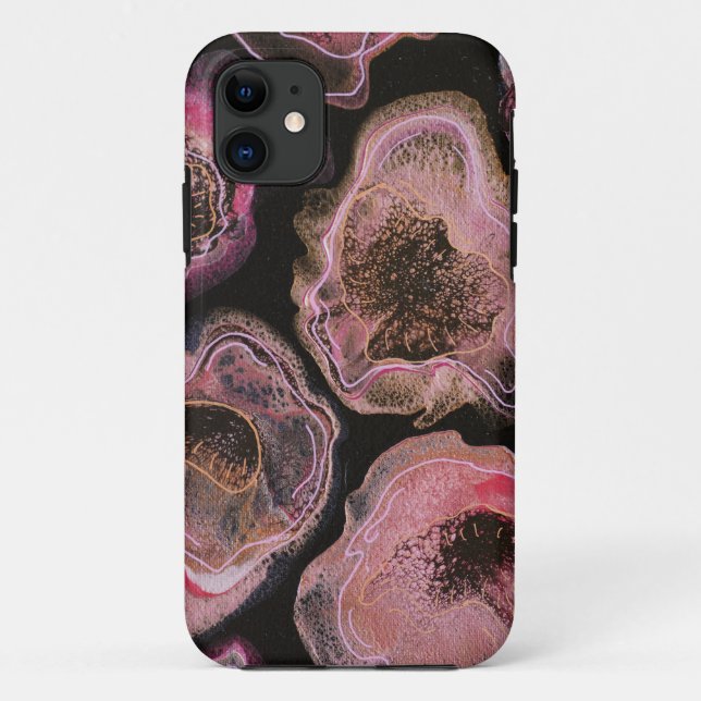 Rosa Mohnblumen Case-Mate iPhone Hülle (Rückseite)