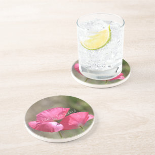 Rosa Mohnblumen Getränkeuntersetzer