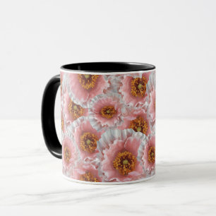 rosa Mohnblumen Tasse