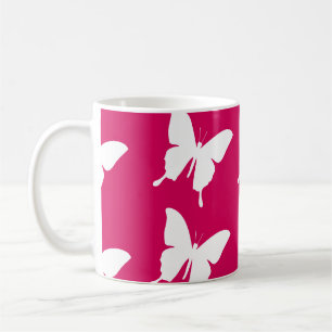 Rosa Monarchfalter Kaffeetasse