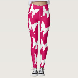 Rosa Monarchfalter Leggings