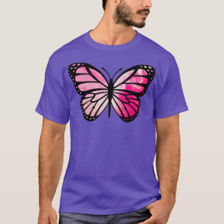 Rosa Monarchschmetterling, farbiger Schmetterling  T-Shirt