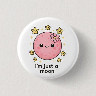 Rosa Mond mit Bow Button