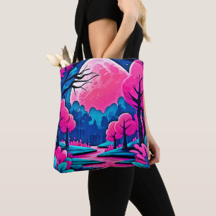 Rosa mondbeglänzter Wald Kunst