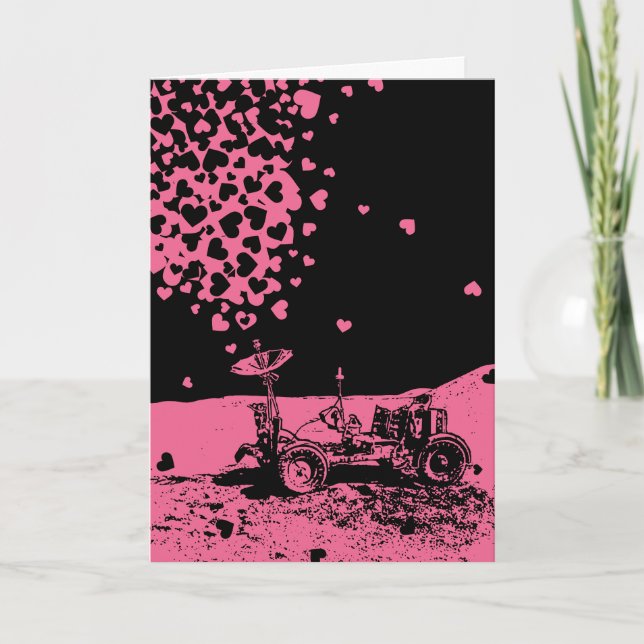 Rosa Mondrover der Liebe Karte (Vorderseite)
