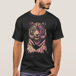 Rosa-Monochrom-Tiger T-Shirt