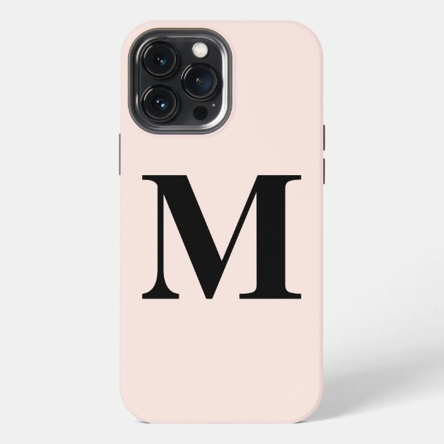Rosa Monogram, erster Individuelle Name Klasse iPhone Hülle (Rückseite)