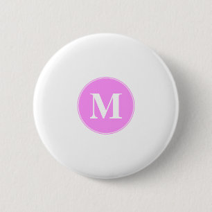 Rosa Monogramm Button