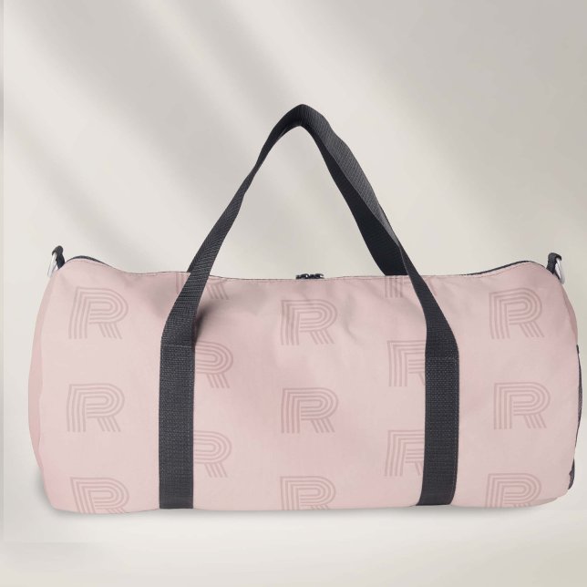 Rosa Monogramm einfache moderne Frauen Duffle Bag (Pink monogram large duffel bag women's duffel bag.)