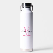 Rosa Monogramm Initial und Name Personalisiertes W