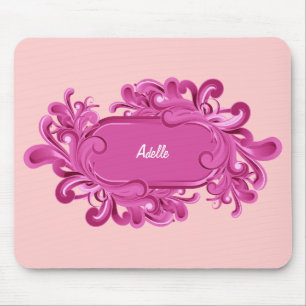 Rosa Monogramm Mousepads