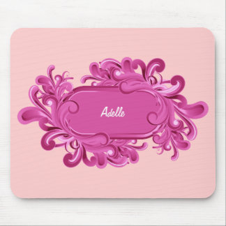 Rosa Monogramm Mousepads