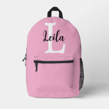 Rosa Monogramm-Name-Skript personalisiertes Design