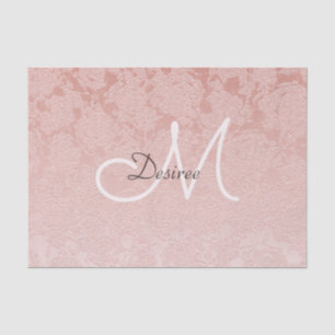 Rosa Monogramm Rosa Rosa Elegantes Flora Moderne K Seidenpapier