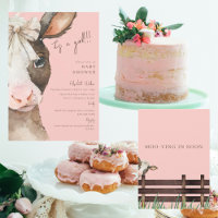 Rosa Moo-Ving in Bald Kuh mit Bow Baby Dusche