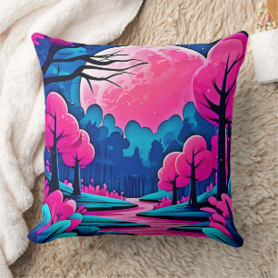 Rosa Moonlit Forest Art Kissen