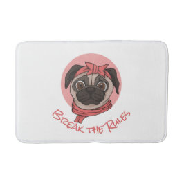 Rosa Mops Brechen Sie die Regeln Bath Mat Badematte