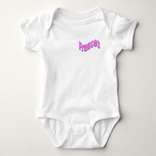 Rosa Mosaik Frances Name, Baby-Body Baby Strampler
