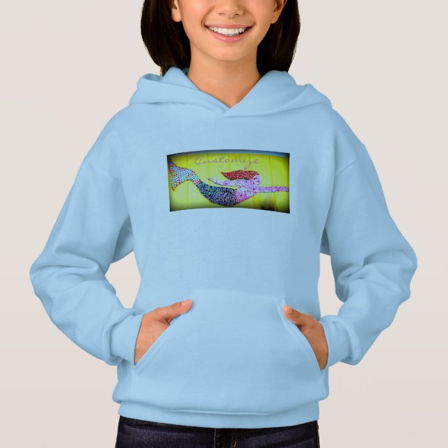 Rosa Mosaikjacke Hoodie (Vorderseite)
