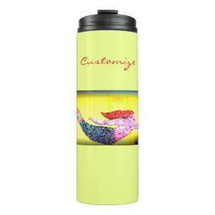 Rosa Mosaikjacke Thermosbecher