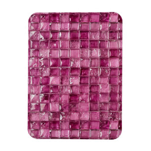 Rosa Mosaikmuster Magnet