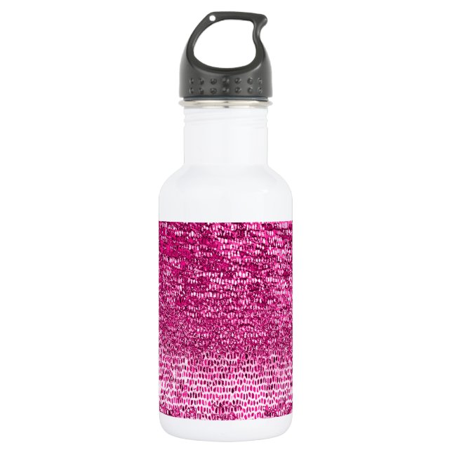 Rosa Mosaikmuster Trinkflasche (Vorderseite)