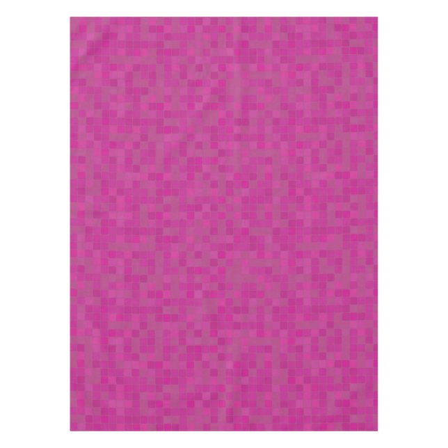 Rosa Mosaikpixel Tischdecke (Vorderseite)