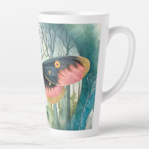 Rosa Moth Forest Night Milchtasse