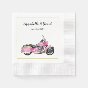 Rosa Motorrad Monogram Napkin Serviette