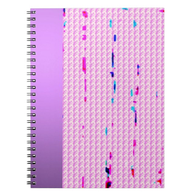 Rosa Multi Color Sprinkler Notebook Notizblock (Vorderseite)