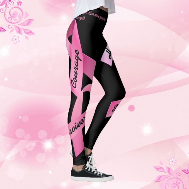 Rosa Multifunktionsleisten-Power-Wörter: Vorlage p Leggings (Von Creator hochgeladen)