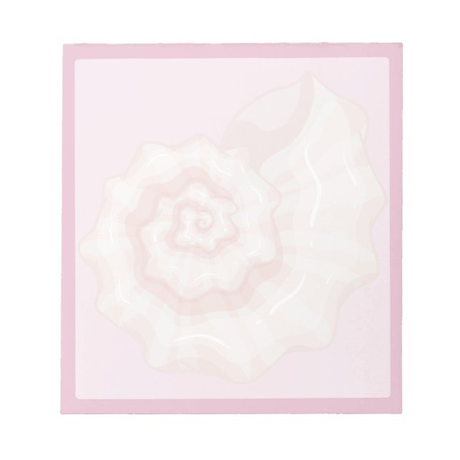 Rosa Muschel 1 Notizblock (Vorderseite)