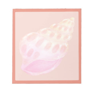 Rosa Muschel 3 Notizblock